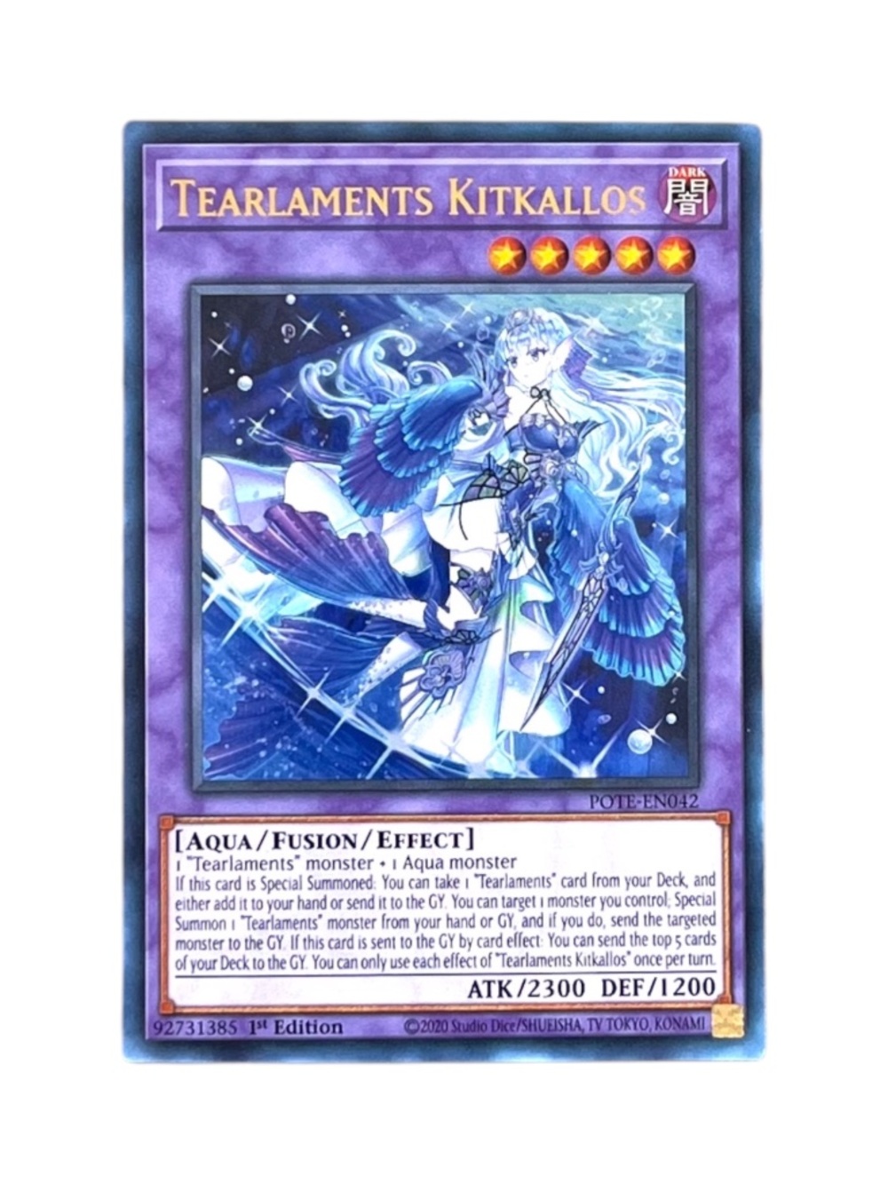 Yugioh Tearlaments Kitkallos POTE-EN042 Ultra Rare 1st Edition Near Mint